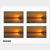 Dundowran Beach sunrise rechthoekige sticker (Vel)