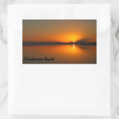 Dundowran Beach sunrise rechthoekige sticker (Tas)
