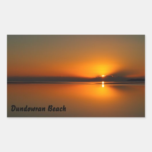 Dundowran Beach sunrise rechthoekige sticker (Voorkant)
