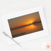 Dundowran Beach sunrise rechthoekige sticker (Envelop)
