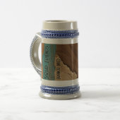 Dune Aardse Luchtspiegeling Woestijn Turquoise Oas Bierpul (Voorkant links)