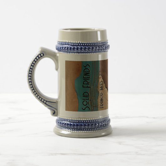 Dune Aardse Luchtspiegeling Woestijn Turquoise Oas Bierpul (Links)