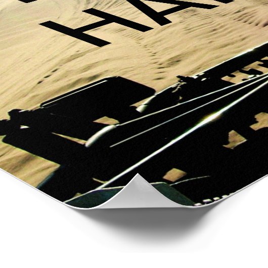 Dune Buggy kijkt naar het Poster "Ride Hard" van d (Hoek)