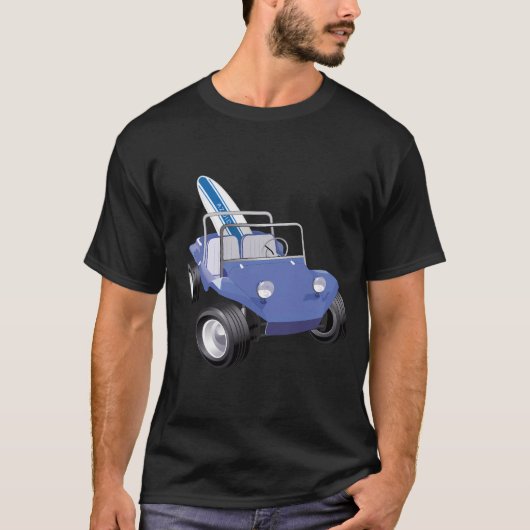 Dune buggy manx blauw met t-shirt (Voorkant)