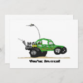 Dune Buggy Party-uitnodigingen Kaart (Voorkant / Achterkant)