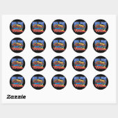 Dune Buggy Sandbox Ronde Sticker (Vel)