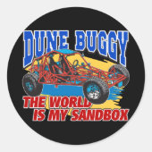 Dune Buggy Sandbox Ronde Sticker (Voorkant)