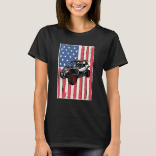 Dune buggy voor mannen Amerikaanse vlag patriottis T-shirt