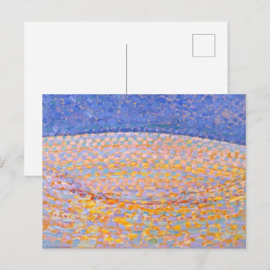 Dune III - Piet Mondrian Modern Art Briefkaart (Voorkant / Achterkant)