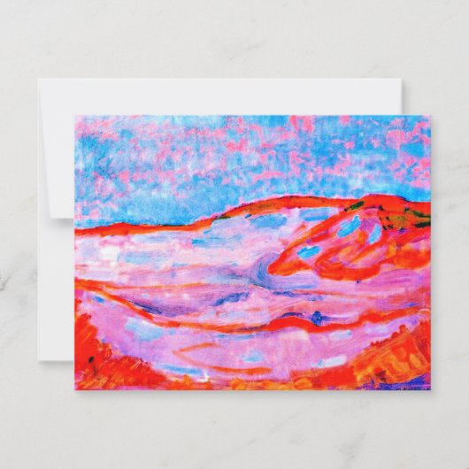 Dune IV kleurrijk kunstwerk van Piet Mondrian Kaart (Voorkant)