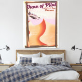 Dune of Pilat, Dunes  France reisposter. Canvas Afdruk (Insitu (Slaapkamer))