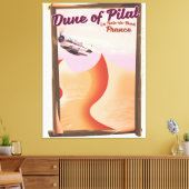 Dune of Pilat, Dunes  France reisposter. Canvas Afdruk (Insitu (Woonkamer))