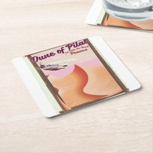 Dune of Pilat, Dunes  France reisposter. Kartonnen Onderzetters (Schuin)