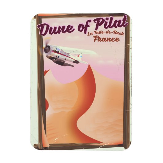 Dune of Pilat, Dunes  France reisposter. Magneet (Verticaal)