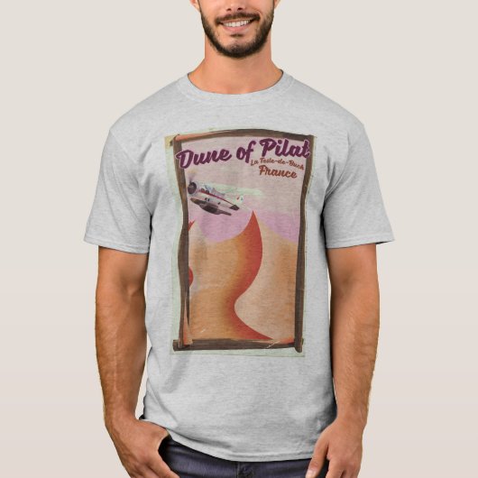 Dune of Pilat, Dunes  France reisposter. T-shirt (Voorkant)
