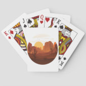 Dune-ontwerp woestijn pokerkaarten (Achterkant)