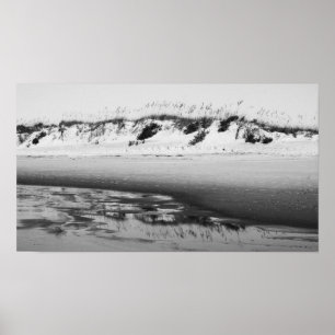 Dune Reflection (B&W) Poster