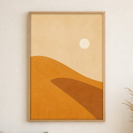 Dune Shadow Gouache Boho Kunstposter Poster