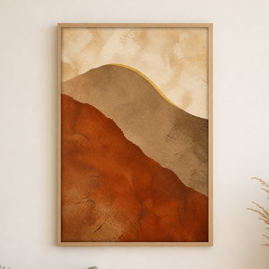 Dune Sweep Gouache Boho Kunstposter Poster