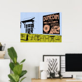 Dunedin, Florida kunstwerk - toeristenfoto's Poster (Thuiskantoor)