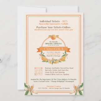 Dunedin History Museum 2025 Citrus Gala Kaart