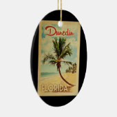 Dunedin Palm Tree Vintage Travel Keramisch Ornament (Rechts)