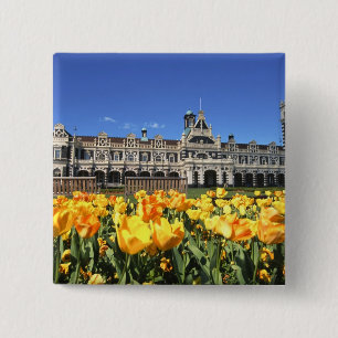 Dunedin Railway Station Vierkante Button 5,1 Cm