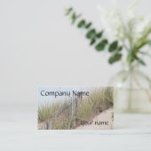 Dunegras en strandhek visitekaartje (Staand voorkant)