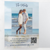Dunes and Beach Photos All-in-one Wedding Drieluik Uitnodiging (Binnenzijde eerst)