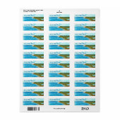 Dunes Coastal Shore Lake Personalize Etiket (Full Sheet)