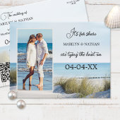 Dunes en Beach Photo QR Save the Date Briefkaart