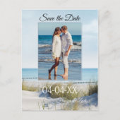 Dunes en Beach Photo Save the Date Briefkaart (Voorkant)