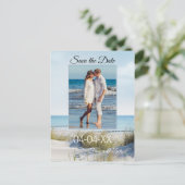 Dunes en Beach Photo Save the Date Briefkaart (Staand voorkant)