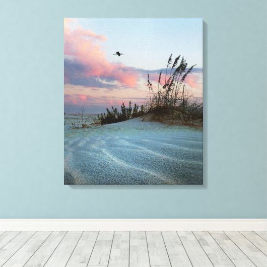 Dunes Sunset Canvas Foto afdrukken (Insitu (Houten vloer))