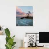 Dunes Sunset Photo Poster Print (Thuiskantoor)