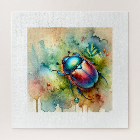 Dung Beetle 151024AREF103 - Watercolor Legpuzzel (Verticaal)