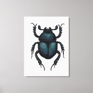 Dung beetle canvas afdruk