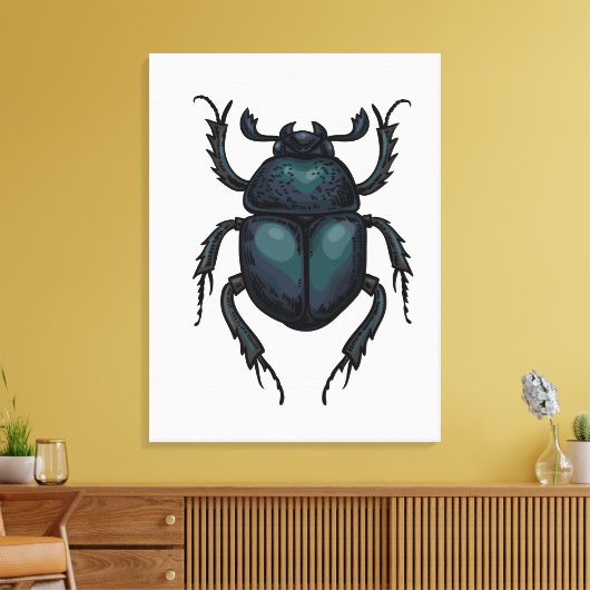Dung beetle canvas afdruk (Insitu (Woonkamer))