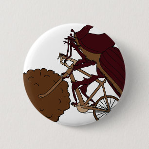 Dung Beetle Riding Bike met mestwiel Ronde Button 5,7 Cm