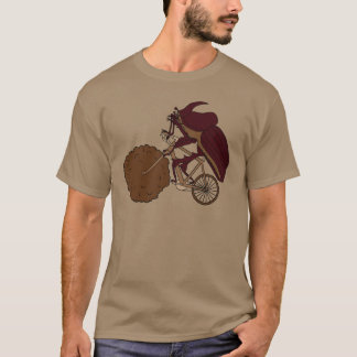 Dung Beetle Riding Bike met mestwiel T-shirt