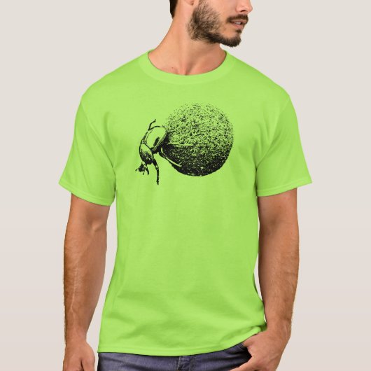 Dung Beetle Rolling Dung Ball | Afrikaanse wilde d T-shirt (Voorkant)