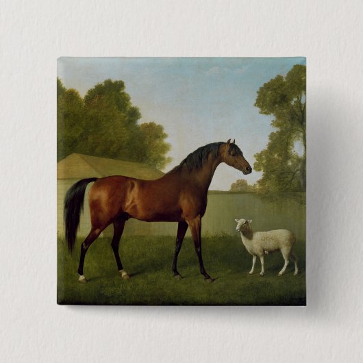 Dungannon, eigendom van kolonel O'Kelly Vierkante Button 5,1 Cm (Voorkant)