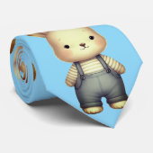 Dungaree grijze Bunny Stropdas (Opgerold)