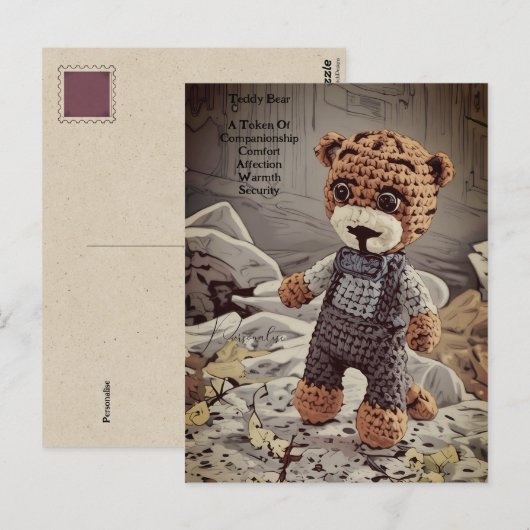  Dungarees Teddybeer Symbolisme Quote Schattige Briefkaart (Voorkant / Achterkant)