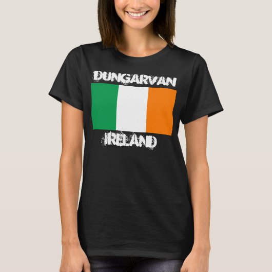Dungarvan, Ierland met Ierse vlag T-shirt (Voorkant)