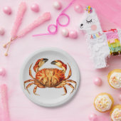 Dungeness Crab Illustratie Papieren Bordje (Feest)