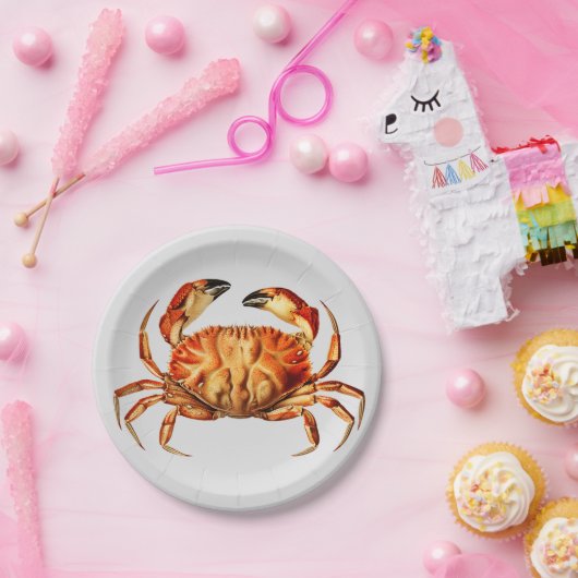  Dungeness Crab Illustratie Papieren Bordje (Feest)