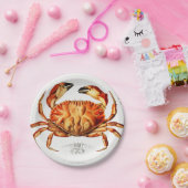 Dungeness Crab Illustratie Papieren Bordje (Feest)