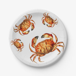  Dungeness Crab Illustratie     Papieren Bordje