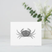 Dungeness Crab Logo (lijnkunst) Briefkaart (Staand voorkant)